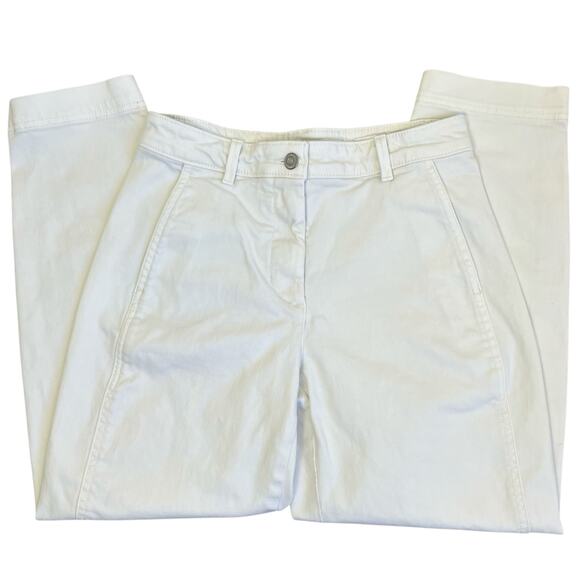 Banana Republic Sz 2 The Weekender Slim Barrel Leg Pants in Ecru Casual Trendy - Picture 7 of 16